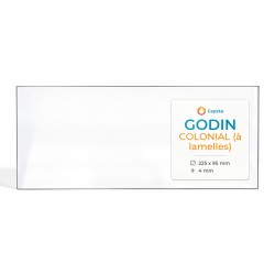 Vitre Godin COLONIAL (À LAMELLES) - Verre Rectangle pour poêle à bois