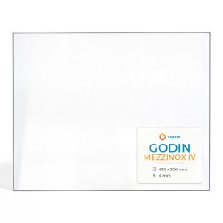 Godin MEZZINOX IV Glass - Rectangular glass panel for wood burning stove
