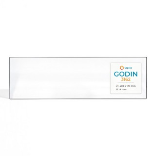 Godin 3162 Glass - Rectangular Side Panel for Fireplace Insert