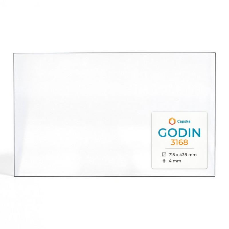 Vitre Godin 3168 - Verre Rectangle pour insert