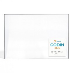 Godin 3175 Glass - Rectangular glass panel for fireplace insert