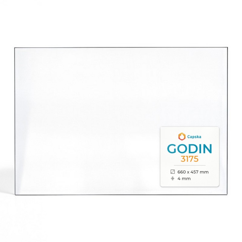 Vitre Godin 3175 - Verre Rectangle pour insert