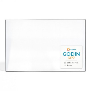 Godin 3177 Glass - Rectangular Fireplace Insert Panel