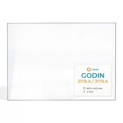 Godin 3178.A / 3179.A Glas - Rechteck Kaminglas für Kaminofen