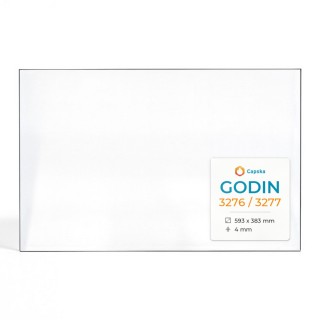 Godin 3276 / 3277 Glass - Rectangular Fireplace Insert Panel