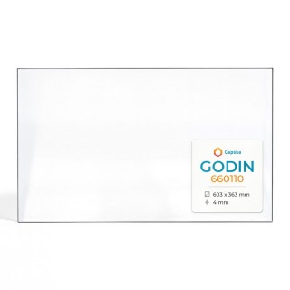 Godin 660110 Glas - Rechteck Kaminglas für Kaminofen