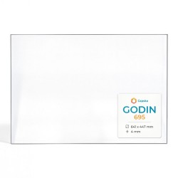 Vitre Godin 695 - Verre Rectangle pour insert