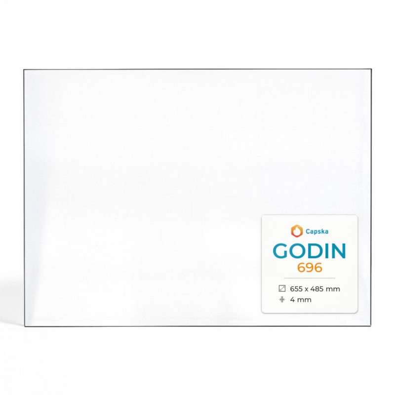 Vitre Godin 696 - Verre Rectangle pour insert