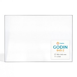 Godin 845-2 Glass - Rectangular glass panel for fireplace insert