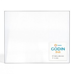 Vitre Godin PANORAMIQUE 846 - Verre Rectangle Latéral pour insert