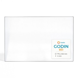 Vetro Godin 851 - Vetro Rettangolo per inserto camino
