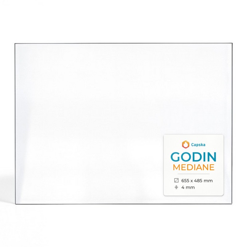 Godin MEDIANE Glass - Rectangular Fireplace Insert Panel