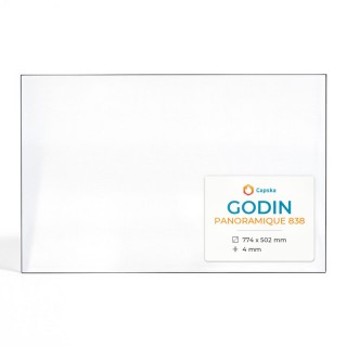 Godin PANORAMIQUE 838 Glas - Rechteck Kaminglas für Kaminofen