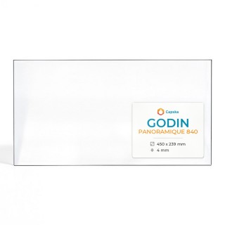 Godin PANORAMIQUE 840 Glass - Rectangular Side Panel for Fireplace Insert