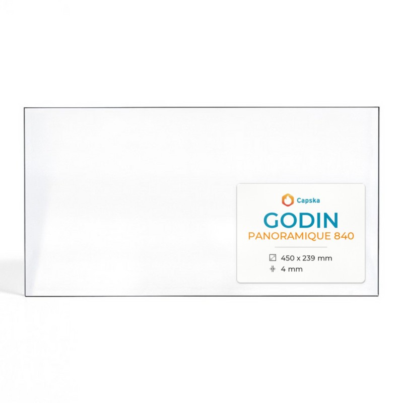 Godin PANORAMIQUE 840 Glas - Rechteck Seitlich Kaminglas kaufen