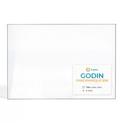 Vetro Godin PANORAMIQUE 856 - Vetro Rettangolo per inserto per caminetto
