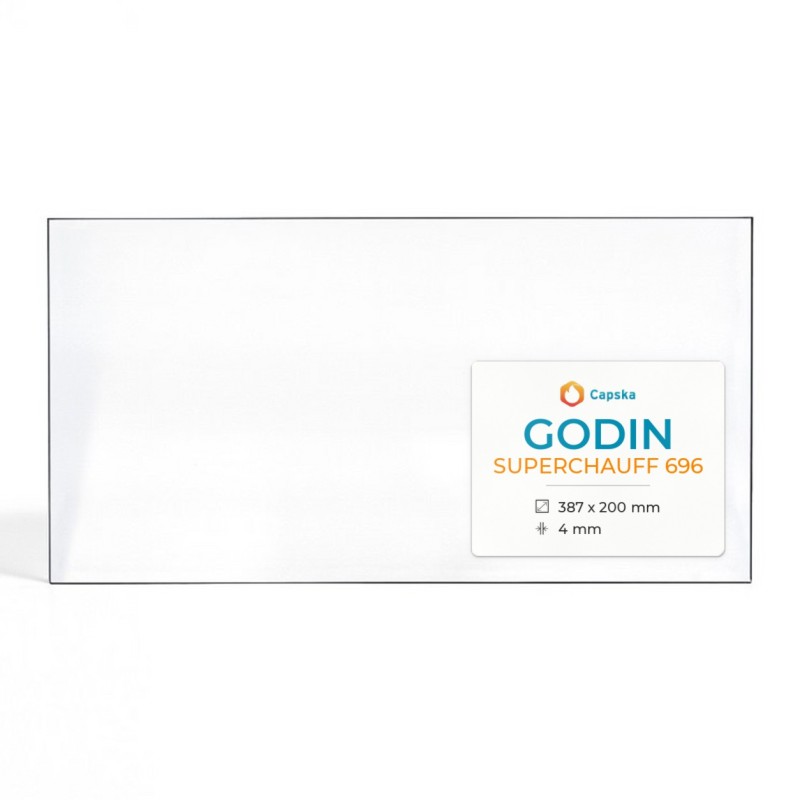Godin SUPERCHAUFF 696 Glas - Rechteck Seitlich Kaminglas