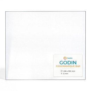 Vetro Godin PANORAMIQUE 840 - Vetro Rettangolo per inserto caminetto