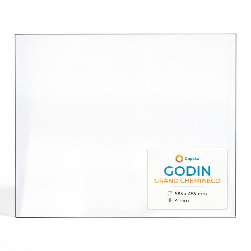 Godin GRAND CHEMINECO Glass - Rectangular Fireplace Insert Panel