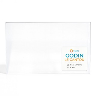 Godin LE CANTOU Glass - Rectangular Fireplace Insert Panel