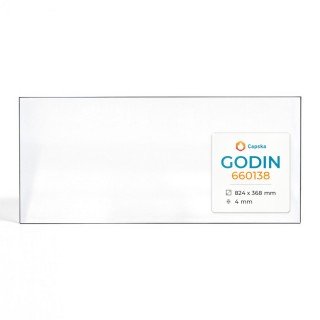 Vetro Godin 660138 - Vetro Rettangolo per inserto caminetto