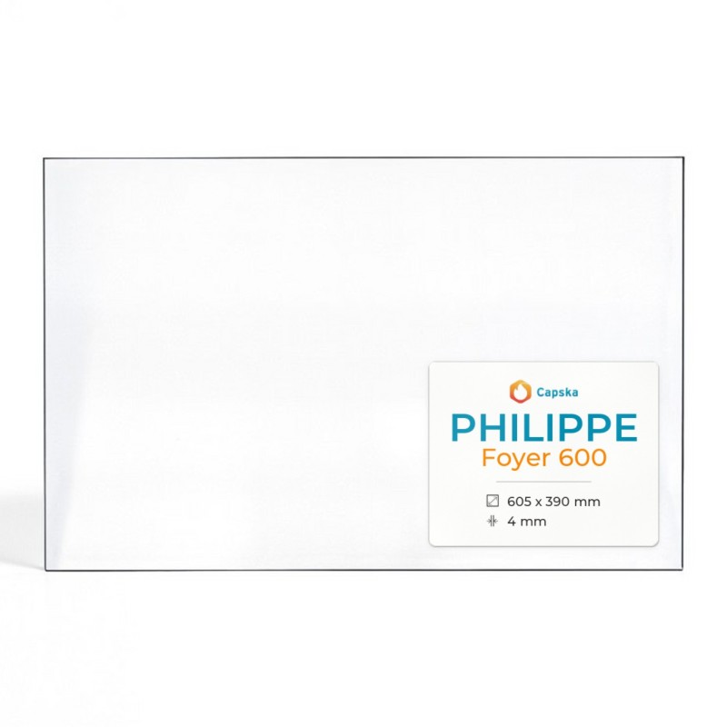 Vitre Philippe FOYER 600 - Verre Rectangle pour insert