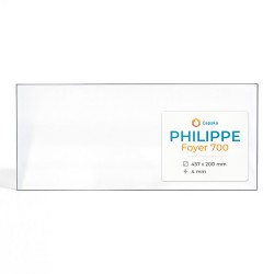 Philippe FOYER 700 Glass - Rectangular Side glass panel for fireplace insert