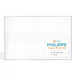 Vetro Philippe FOYER 843 HR - Vetro Rettangolo per inserto per caminetto