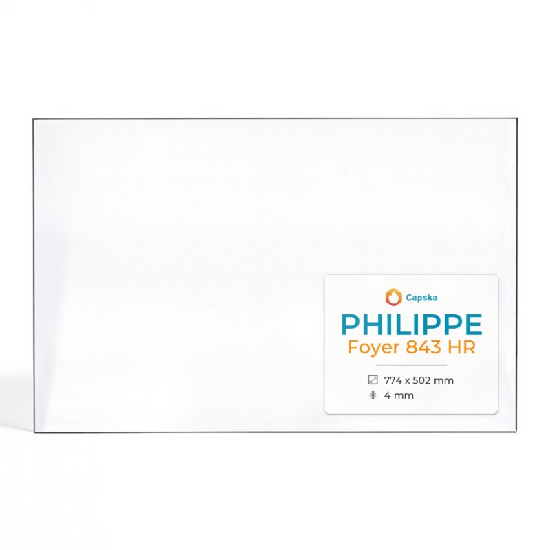 Vetro Philippe FOYER 843 HR - Vetro Rettangolo per inserto caminetto