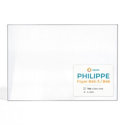 Philippe FOYER 845-3 / 846 Glass - Rectangular glass panel for fireplace insert