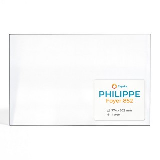 Philippe FOYER 852 Glass - Rectangular Fireplace Insert Panel