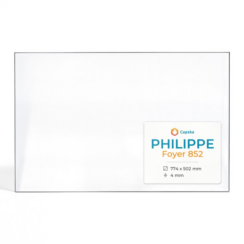 Philippe FOYER 852 Glass - Rectangular Fireplace Insert Panel