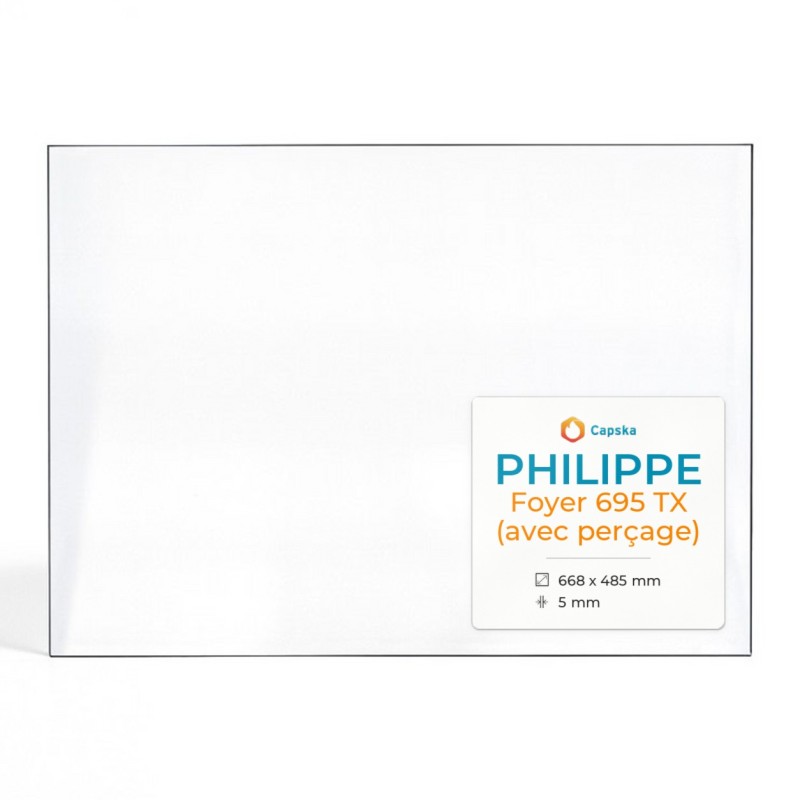 Philippe FOYER 695 TX Glass - Rectangular Pierced Glass Panel