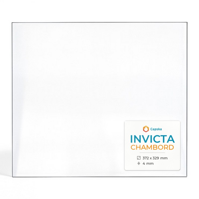 Invicta CHAMBORD Glas - Rechteck Kaminglas für Kaminofen