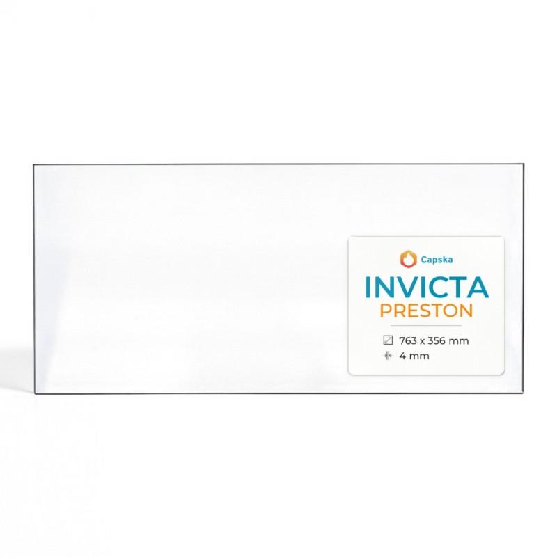 Invicta PRESTON Glas - Rechteck Kaminglas für Kaminofen
