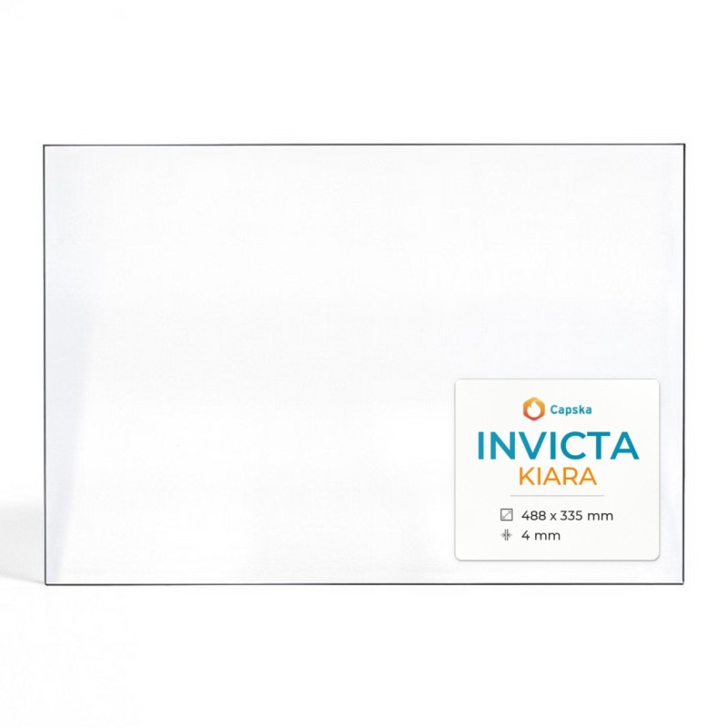 Invicta KIARA Glas - Rechteck Kaminglas für Kaminofen
