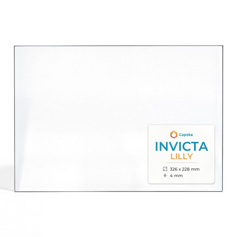 Vitre Invicta LILLY - Verre Rectangle pour poêle à bois