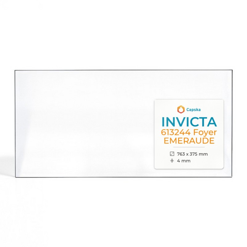 Vetro Invicta 613244 FOYER EMERAUDE - Vetro Rettangolo per caminetto