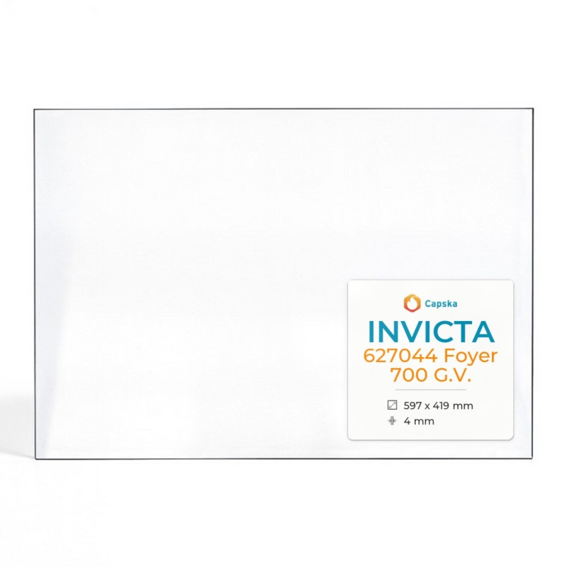 Invicta 627044 FOYER 700 G.V. Glass - Rectangular Fireplace Insert Panel