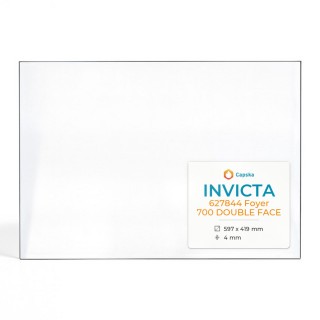 Invicta 627844 FOYER 700 DOUBLE FACE Glass - Rectangular Fireplace Insert Panel