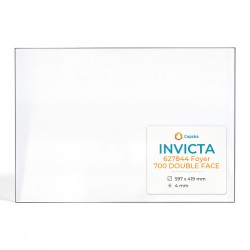 Invicta 627844 FOYER 700 DOUBLE FACE Glass - Rectangular glass panel for fireplace insert
