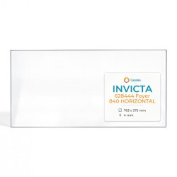 Invicta 628444 FOYER 840 HORIZONTAL Glas - Rechteck Kaminglas für Kaminofen