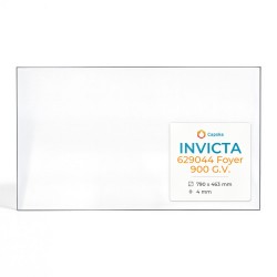 Invicta 629044 FOYER 900 G.V. Glass - Rectangular glass panel for fireplace insert
