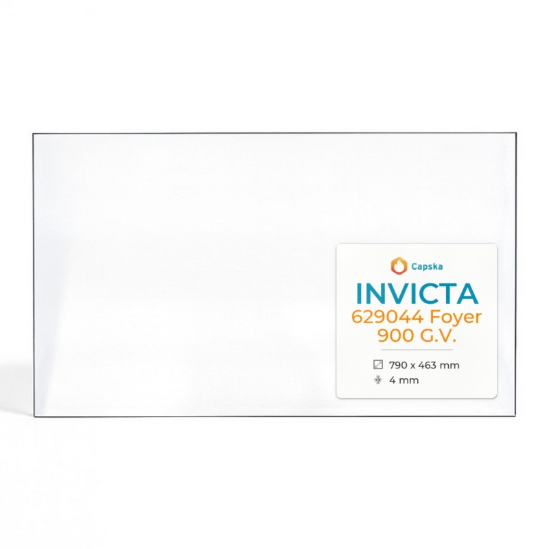 Vetro Invicta 629044 FOYER 900 G.V. - Vetro Rettangolo per caminetto
