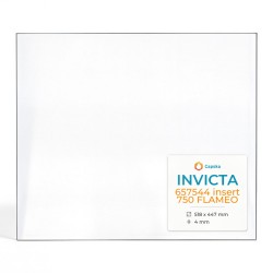 Invicta 657544 INSERT 750 FLAMEO Glas - Rechteck Kaminglas für Kaminofen