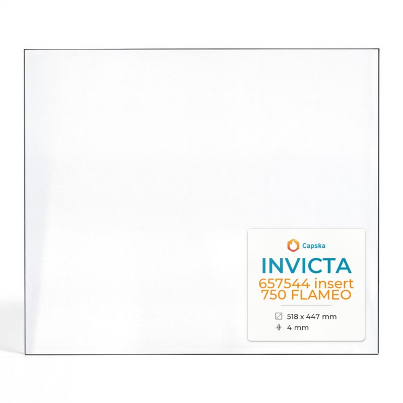 Invicta 657544 INSERT 750 FLAMEO Glas - Rechteck Kaminglas