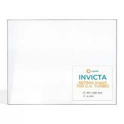 Vitre Invicta 667944 INSERT 700 G.V. TURBO - Verre Rectangle Latéral pour insert