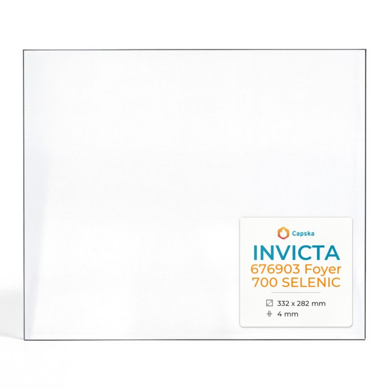 Invicta 676903 FOYER 700 SELENIC Glas - Rechteck Kaminglas
