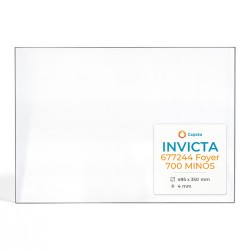 Invicta 677244 FOYER 700 MINOS Glass - Rectangular glass panel for fireplace insert