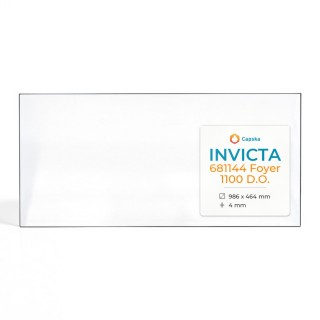 Invicta 681144 FOYER 1100 D.O. Glas für Kaminofen - Rechteck Kaminglas